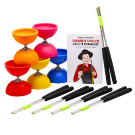 Diabolo für Schulen: Set Diabolo + Handstäbe +Anleitung