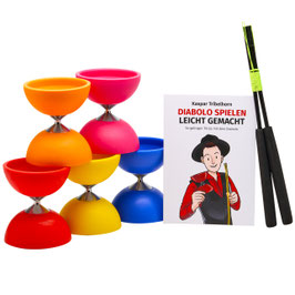 Diabolo-Set: Diabolo, Handstäbe und Anleitungsheft