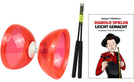 Starjongleur Diabolo-Set: Profi-Diabolo, Profi-Handstäbe und Anleitungsheft