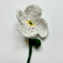 Häkelblume (weiss)