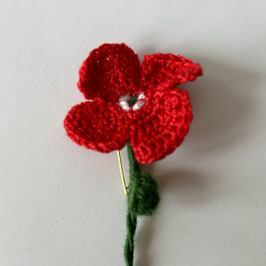 Häkelblume (rot)