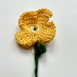 Häkelblume (gelb)