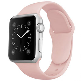 Solid Color Silicone Band for Apple Watch 38MM/40MM/41MM Series Rose