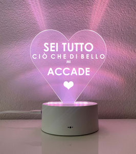 Lampada base bianca SEI TUTTO CIÒ CHE DI BELLO...
