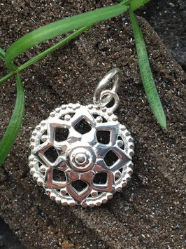 Anhänger, Mandala klein, 925 Sterlingsilber AHS 038