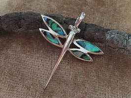 Abalone 'Libelle' Anhänger,  gefasst in 925 Sterlingsilber AH 051