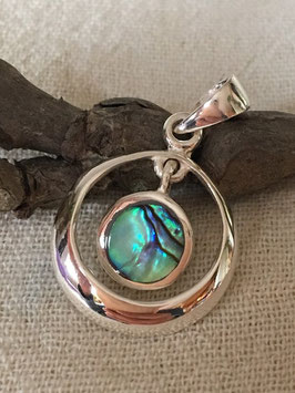 Abalone Anhänger, gefasst in 925 Sterlingsilber AH 047