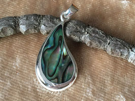 Abalone 'Tropfen' Anhänger, gefasst in 925 Sterlingsilber AH 050