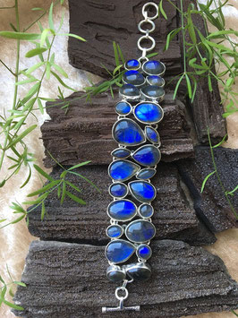 Armband Labradorit, gefasst in 925 Sterlingsilber AB 008