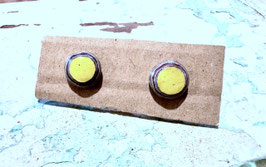 Ohrstecker rund gelb