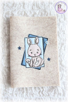 Hülle für Gesundheitsheft Hase "blau"