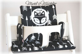 Tripp Trapp Kissen-Set "Fuchs" schwarz-weiss