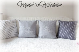 Mr. und Mrs. Kissen hellgrau