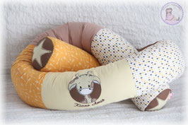 Bettrolle gelb-beige-braun