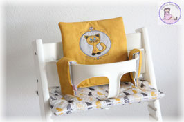 Tripp Trapp Kissen-Set "Katze" senfgelb-grau