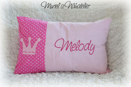 Motiv-Kissen rosa-pink "Prinzessin"