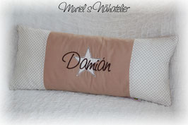 Patchworkkissen beige B
