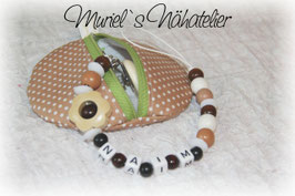 Set Nuggitäschli mit Nuggikette beige