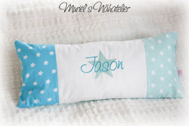 Patchworkkissen mint-türkis