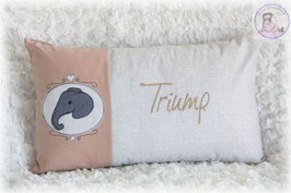 Motiv-Kissen "beige-grau"