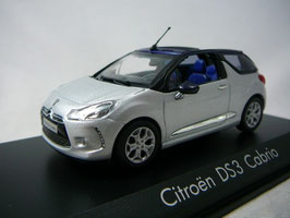 Citroën DS3 Cabriolet 2013 Aluminiumgrau met. / blau