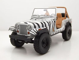 Jeep CJ-7 open 1976-1986 "Film Ace Ventura 1995 weiss / schwarz"