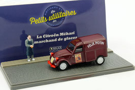 Citroën 2CV Kastenwagen "Lebensmittelhändler Felix Potin" Bordeaux / rot Diorama