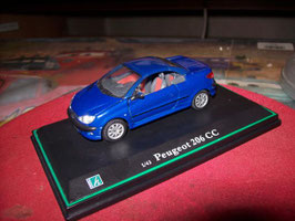 Peugeot 206 CC Phase I 2000-2003 dunkelblau met. / schwarz Dach geschlossen