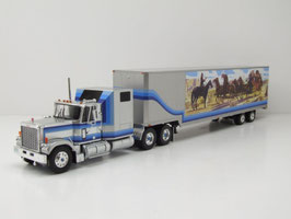 GMC General LKW Koffersattelzug 1980 silber / blau / Decor 1:43 von IXO