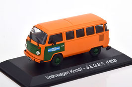 VW T2b Kombi Bus 1983 SEGBA orange / grün / Decor