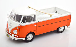 VW T1b Pick Up / Pritsche 1960-1963 orange / weiss mit Surfbord