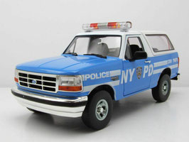 Ford Bronco 1993 "NYPD New York City Police Department hellblau / weiss