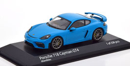 Porsche 718 Cayman GT4 seit 2020 Miami blau