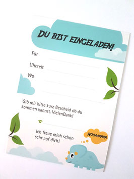 Dino-Einladungskarte