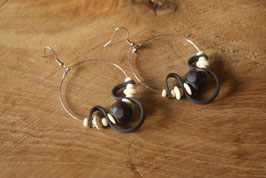 Handmade earrings "Horn". OOR 021