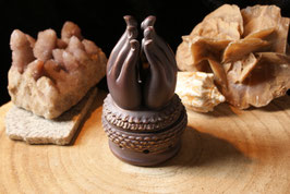 Wierookhouder mediterende handen brons