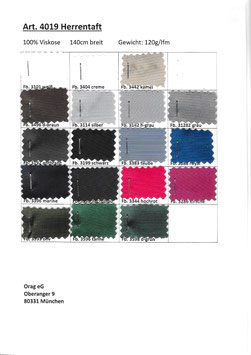 Artikel 4019 Herrentaft 100% Viscose