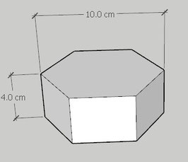 Base de Altura Hexagonal de 4 cms de altura