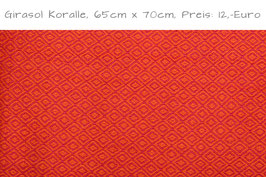 Girasol Tragetuchstoff Koralle - Meterware 65cm x 70cm