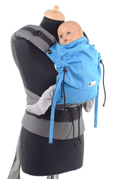 Huckepack Half Buckle Baby-türkis/grau (Standarddesign)