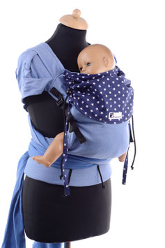 Huckepack Wrap Tai Toddler-hellblau/blau Sterne