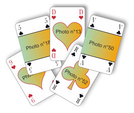 Jeu de 54 cartes personnalisé avec vos images