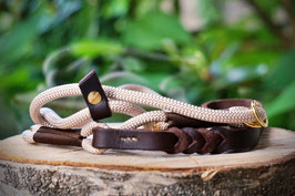 TAU & LEDER Pearl mit Dunkelbraun