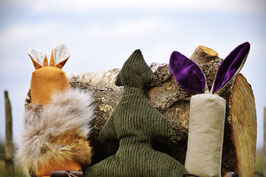 HASEN-Dummy GRAU mit LILA