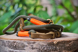 TAU & LEDER Oliv mit Neonorange