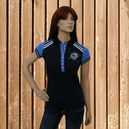 Euro Star Damen Shirt Alessandra, Kurzarm T-Shirt, Poloshirt mit Strass