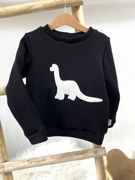 Waffelsweater Dino/black