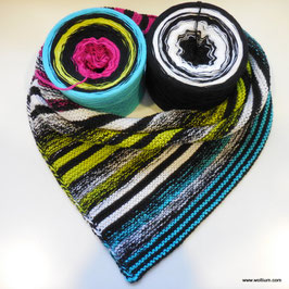 Black on - happy (to go): Strickset Leuchtturm-Tuch