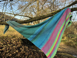 Mühlen-Leuchti Hauptfarbe riviera: Strickset Leuchtturm-Tuch