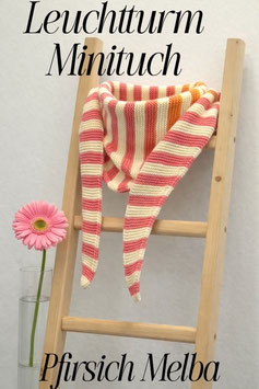 Pfirsich Melba: Leuchtturm-Minituch Set